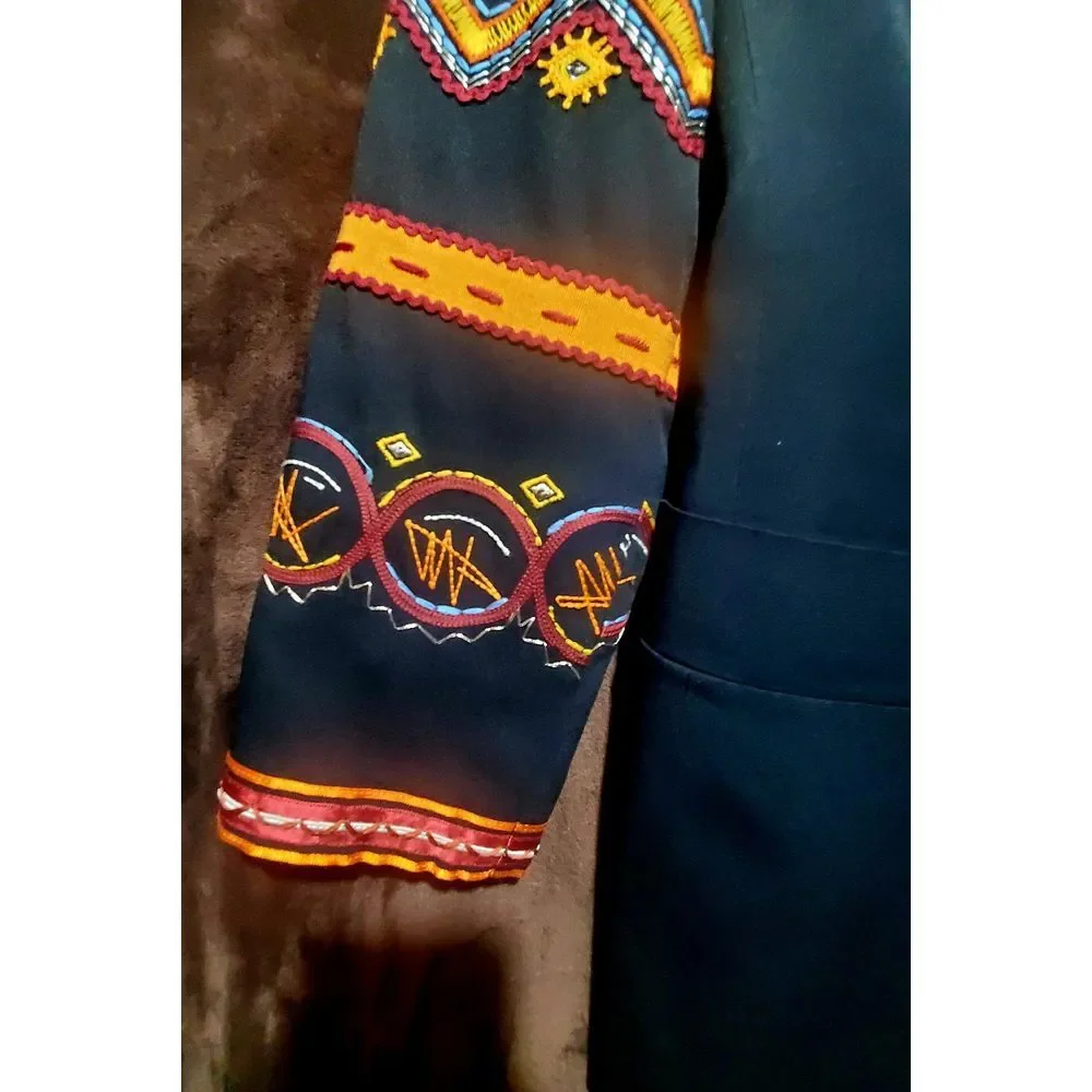 Vintage Iceberg Made In Italy Blazer Jacket Black Small 42 - Picture 5 of 7